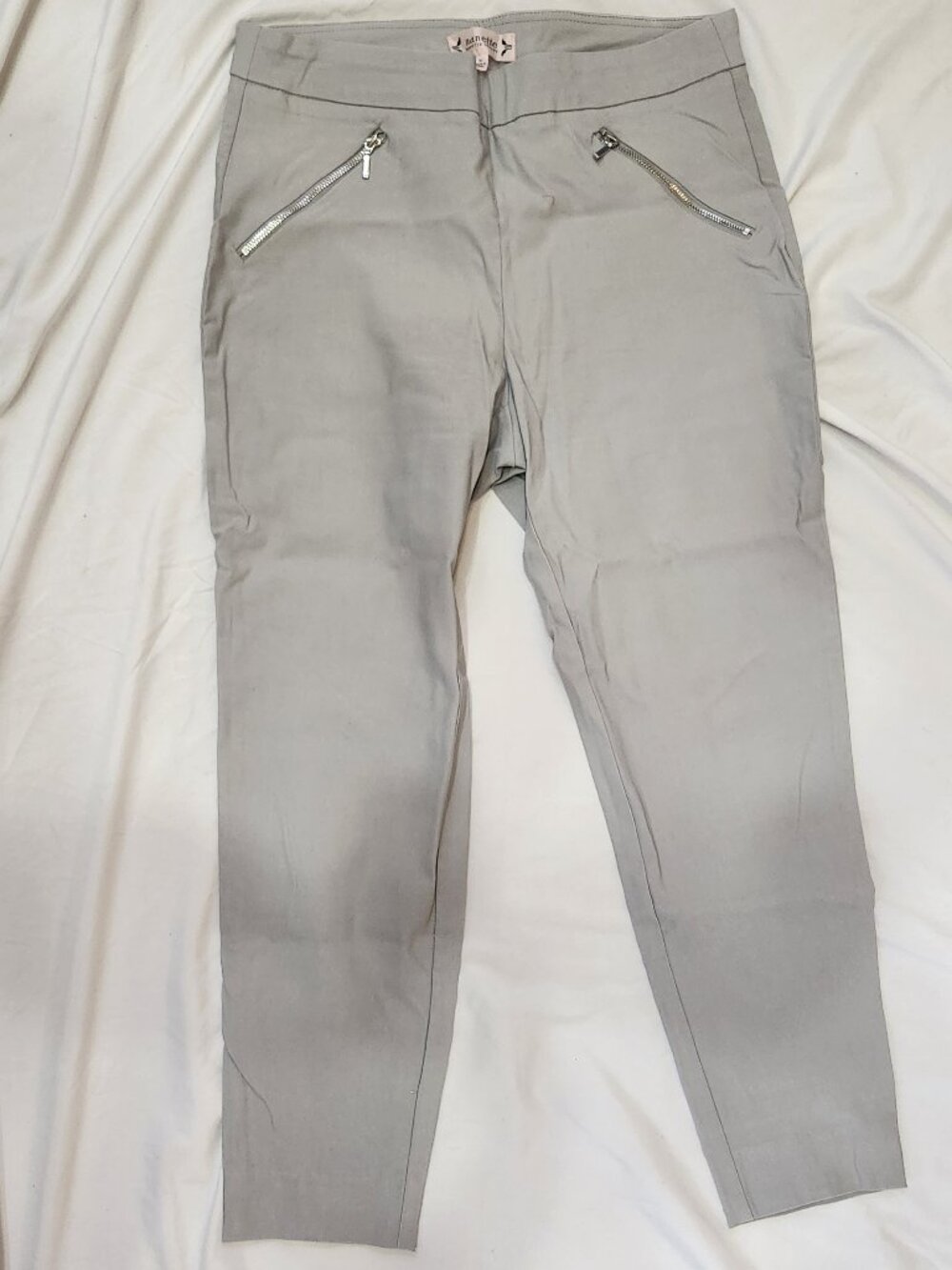 Gray ankle skinny work office, business casual suit pants, 10 S